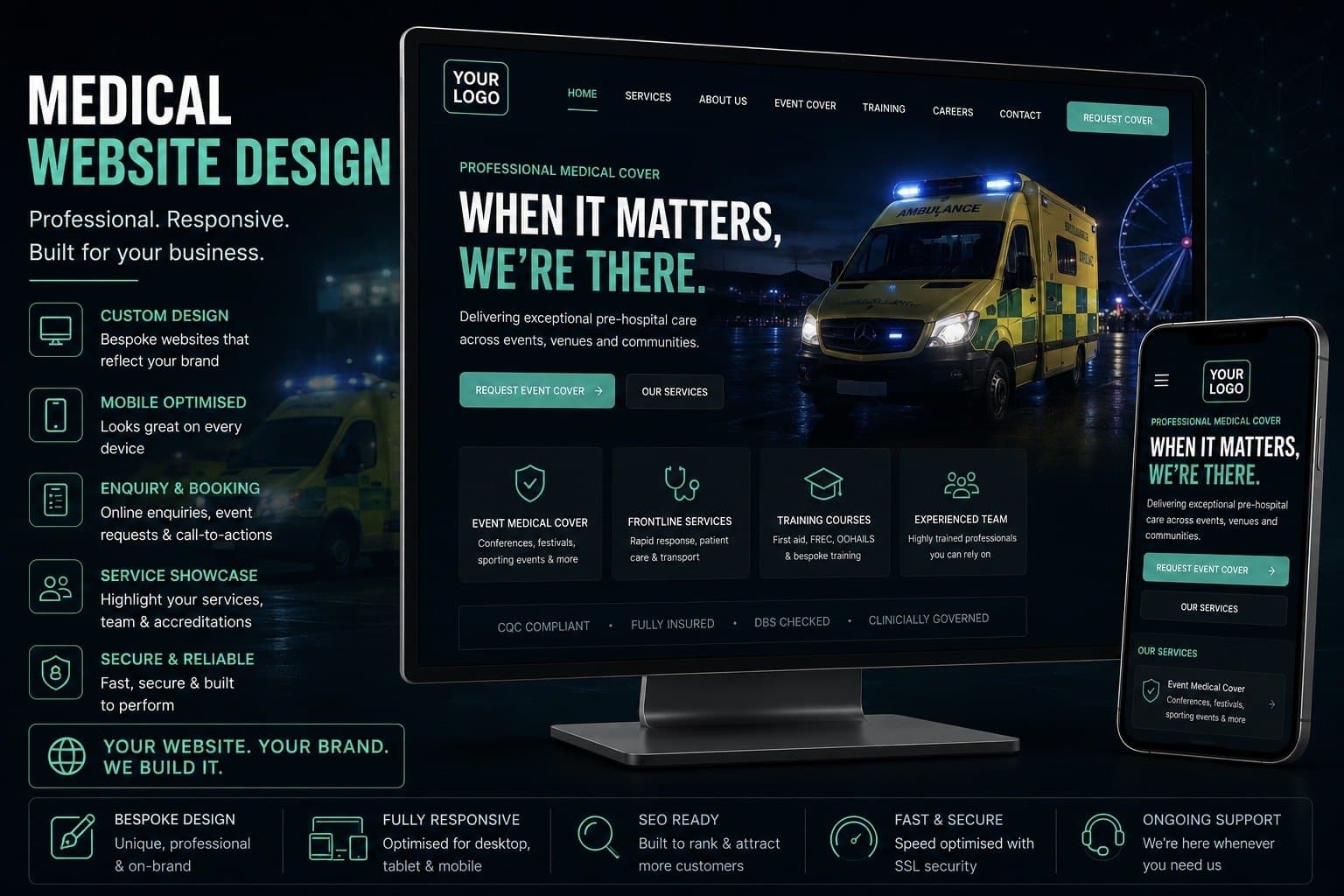 Illustrative interface for the Medical Website Design