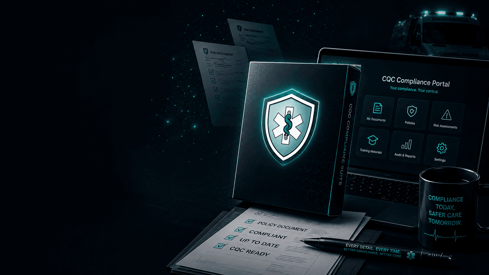 CQC Compliance Suite — box, online portal, policies and risk assessments